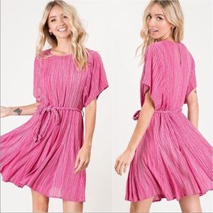 Fuchsia braided waist rope
summer dress/spring dress